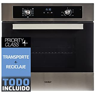 Sauber - Horno multifunción SHM03I - Eficiencia Energética: A - Acero inoxidable - Control Easy-tronic - Display LED - ENTREGA EN DOMICILIO