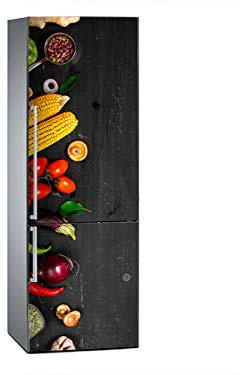 Adesivo decorativo in vinile per frigorifero, cibo, tavolo, varie misure, resistente ed economico, design elegante 200 x 60 cm