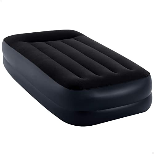 Intex - 64122NP - Lit Gonflable Pillow Rest Raised - Électrique 1 Pers, Noir