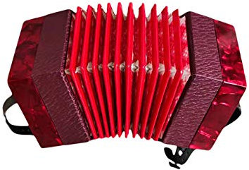 Ziehharmonika mit 30 Tasten, diatonisches Holz (Rotwein)