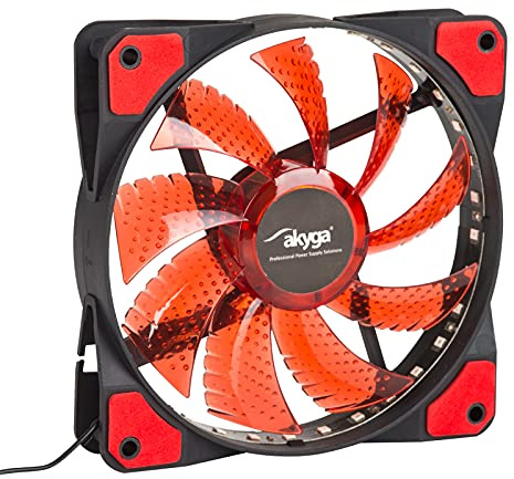Akyga System fan AW-12E-BR 120mm 33 LED red Molex