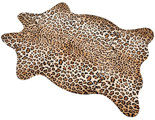 MACEVIA Leopard Rug Cheetah Print Rugs Western Decor for Living Room Bedroom Faux Animal Area Carpet Non-Slip 43.3 L x 29.5 W(3.6ft x 2.4ft)