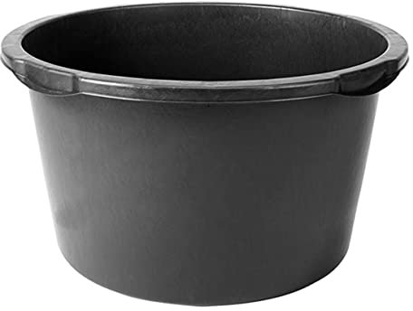 HELO Mörtelkasten Mörtelkübel Zementkübel Maurerwanne Maurerkübel Mörtelwanne Eimer Rund (5 x 65 Liter)