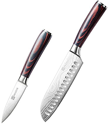 PAUDIN Paring Knife and Santoku Knife