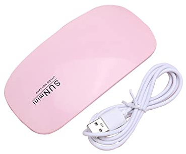 CAM2 Mini UV Lampe Nageltrockner für Nägel,6W LED Nagellampe 60s USB Tragbarer Nageltrockner Faltbare Nagellampe für Gel Nagellack(Rosa)