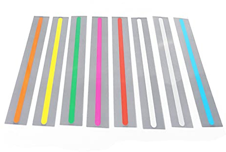 8PCS Righello per dislessia, Aiuti visivi Sovrapposizioni per righello per lettura di finestre Righelli per tracciamento della lettura Strisce di evidenziazione per lettura guidata Sovrapposizione