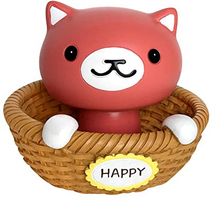 Auto Armaturenbrett Ornament,Cartoon Katze Wackelfigur Harz Dekoration Spielzeug Puppe Dekofigur Auto Innendekoration Desktop Ornamente Für Fensterbank, Auto, Büro,Schreibtisch Geburtstag Geschenk