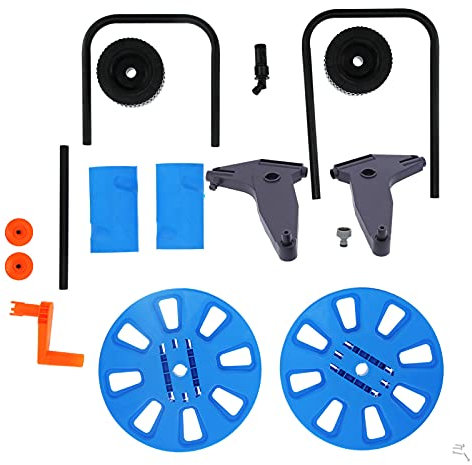 PAOORTS Gartenschlauchwagen, Wasserrohr-Aufbewahrungswagen, Handgeführter Rohr-Organizer mit Premium-Reifen, Robuster Schlauchwagen für G1/2 50 M Rohr