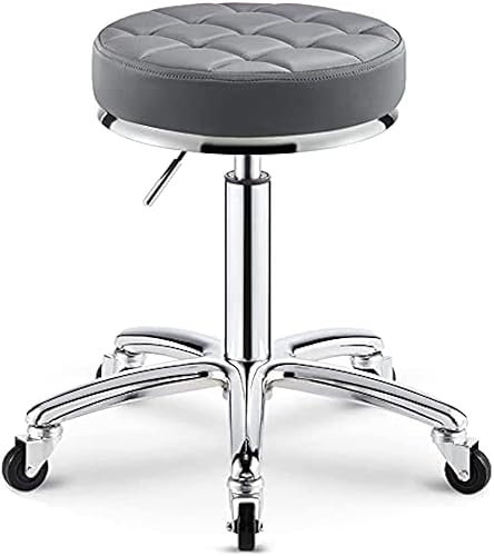 WolFum Rollhocker Hocker auf Rädern Friseurstuhl mit Rädern Höhenverstellbarer Drehhocker Multifunktionaler Schreibtischstuhl (Farbe: A5) (A1) Das Neue