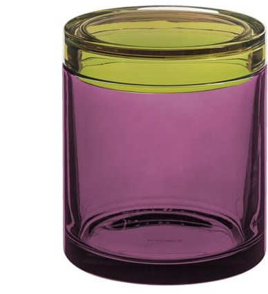 REMEMBER Glasdose M lila/grün - 1.3 L - Lebensmittelecht, Handarbeit