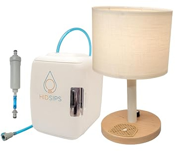 V3 HydraLamp w/Mini Fridge, Bedside Desktop Water Dispenser Lamp, Water Pump, Included Water Reservoir and Filter, Bedside Water Dispenser, LED Table Lamp, for Home, Bed, Office (Shine)