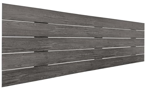 DHOME Sänggavel i Återvunnet MDF-Trä Horisontell Pallstil Pallbädd Inkluderar Beslag (135x46 Palet 5, Askträ)