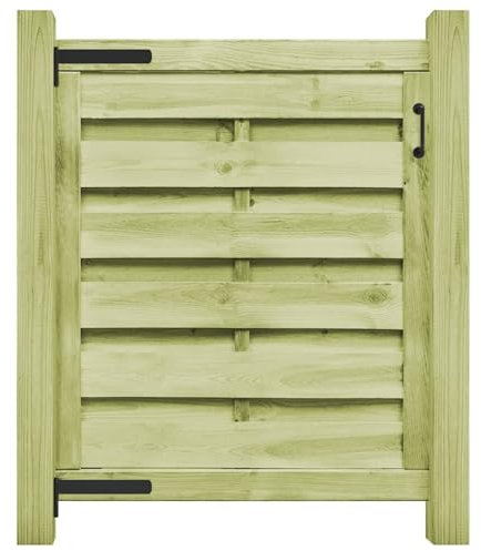 Juroupi Portillon Bois de pin imprégné 100x100 cm Vert,Barriere Poele A Bois,Cloture Bois