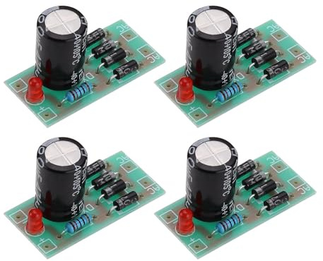 OTOTEC 4 Stück AC 6–16 V auf DC 12 V Konverter, Netzteil, 1N4007, Vollbrückengleichrichter-Filter, Netzteilmodul für Modelleisenbahn, LED