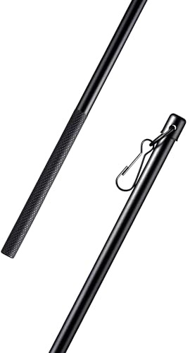 Schleuderstab 125 cm aus Aluminium – Gardinenstab für Gardinen & Vorhänge | Schwarz, Ø9 mm, stabil, leicht & langlebig, öffnet Gardinen ohne Stoffkontakt, Griff mit Riffelung, passend für viele Systeme