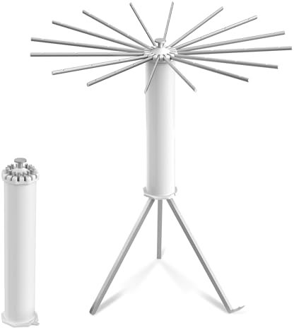 FIVMEN Stendibiancheria pieghevole, salvaspazio, portatile, con treppiede e 16 stendibiancheria ad alta capacità, per balcone, lavanderia, bagno, alluminio