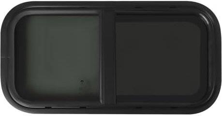 Finestra laterale per camper caravan, finestra scorrevole per roulotte, zanzariera con zanzariera push up, protezione solare per roulotte e roulotte, colore nero