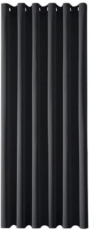 MRTREES Verdunkelungsvorhänge für Schlafzimmer, Thermo-Türvorhang, Raumteiler, 132 x 214 cm, Schwarz