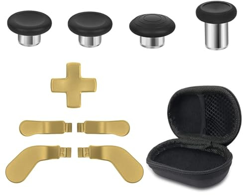 Palillos de metal para mando Xbox Elite Series 2 Kit de botones magnéticos de repuesto incluye 4 joysticks magnéticos intercambiables, 4 palas, 1 D-Pad estándar, piezas de accesorios para Xbox One