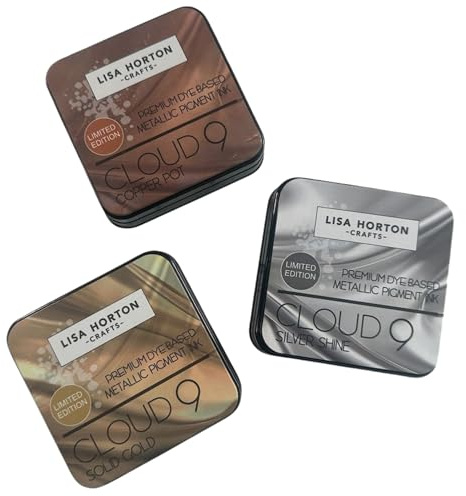 Limitierte Auflage, metallische Stempelkissen, Silber, Gold und Kupfer. Lisa Horton Crafts