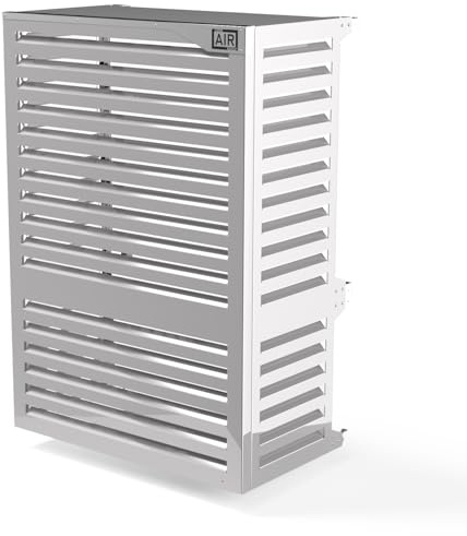Box Air Klima Big Blade VL Bianco – Copri Condizionatore Esterno in Alluminio Composito e Telaio INOX 316, Installazione a Parete, 105×150×59 cm – Protezione Unità Verticali