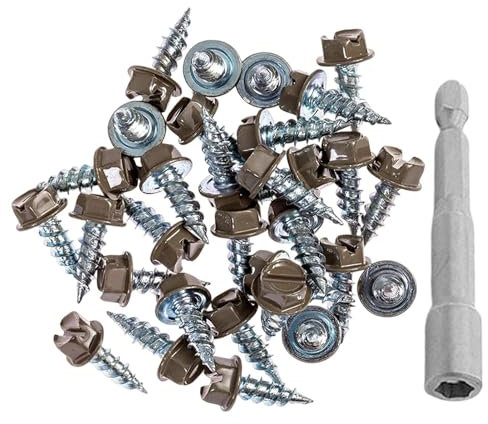 Vis de gouttières à décline, vis à court de versions | Vis de taraudage 100 pièces Fixer - Goutter les accessoires du bec pour le bois, applications de fossé de drainage
