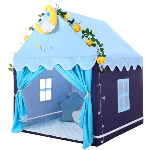 Wilwolfer Kids Play House Kinder Spielzelt mit Matte für Kleinkinder: Großes Spielhaus für Mädchen und Jungen - Ideal für Indoor und Outdoor Spielspaß