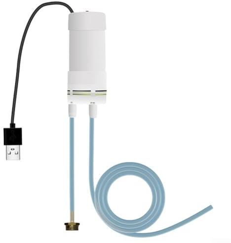 Mini 5V 2A Miniatur Selbstansaugende Pumpe, mit USB-Anschluss, elektrische Wasserpumpe für Aquarium, 4 l/min zur Bewässerung von Pflanzen (1 Meter)