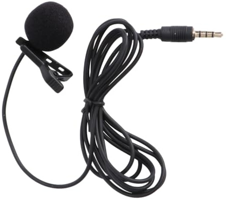 Vaguelly Kondensatormikrofon Für Handy Mit Clip-Funktion Telefonmikrofon Mit Windschutz Für Kamera Und Videokonferenzen Tragbares Ansteckmikrofon Für Laptop Und Chats