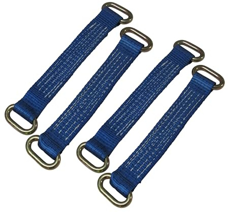 Vehicle Recovery Alloy Wheel Straps 12 - Set of 2 or 4 (Oval Links Car Securing Tie Down) (Set of 4)