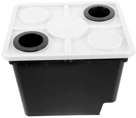 BESTonZON Hydroponik Pflanzkübel Eimer mit Deckel und Korb Langlebiger Kunststoff Pflanzkorb für Soillose Gemüse und Melonenanzucht im Gewächshaus Robust und Wetterbeständig