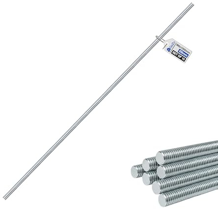 GeZu Impex Varilla Roscada M8 1000 mm Juego of 10 | Acero Inoxidable A4 Barra Roscada Completa Rosca Derecha Varilla Barra Perno