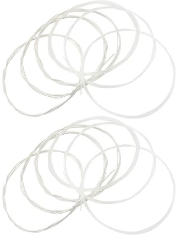 NOLITOY 2er-Set Performance-Konzertgitarrensaiten C102, transparente Nylon-Diskantsaiten, versilbert, umsponnener Bass für spanische Flamenco-Gitarren