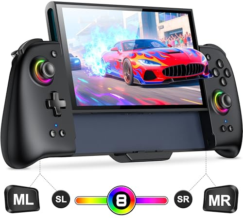 Gammeefy Switch 2 Controller – Hall Effect Joysticks & Enhanced Grip – One Piece Switch Joypad Replacement Switch 2 Pro Controller with 8-Color RGB Lighting, Turbo, Macros, KeyLinker App
