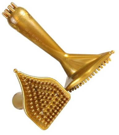 BELLIFFY 2 Stück Massagebürsten aus Pvc mit Magnet Einzigartiges Dreieckiges Design Pflegend und Hautbefeuchtend für Traditionelle Chinesische Massageanwendungen