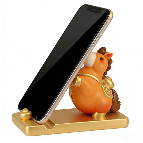 Supporto per telefono da scrivania, design a cavallo, supporto per cellulare con benedizione della, per ragazze, adolescenti, bambini, donne, casa, tablet, calza della Befana, compleanno