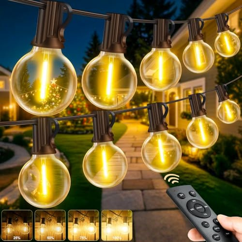 FGRYB Lichterkette Led Außen Strom 19.9M - 26+2 G40 Glühbirnen Outdoor Lichterketten mit Timer Fernbedienung Wasserdicht Garten Beleuchtung Außen Innen Dekoration Balkon Hochzeit Party Pavillon