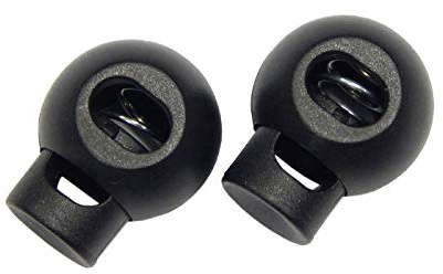 10 topes para cordones, color negro, ideal para cordón de 3/4/5 mm, cordón de cordón, abrazadera de cinta, tope de mordaza para cuerdas, chaquetas, goma (Modelo 4)