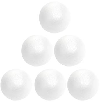 TOYANDONA 6 Stück Styroporkugeln Weiß Feste Bälle Basteln DIY Handwerk Schaumkugel Modellierung Bastelbedarf Hochzeit Ostern Festival Dekoration 12Cm