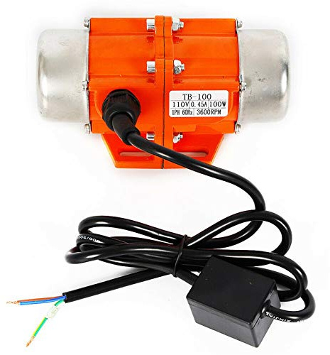 Concrete Vibrator Vibration Motor 100W Industrial Single Phase Asynchronous Vibrator for Shaker Table Low Noise (100W)