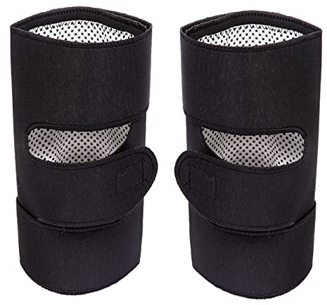 LTLCLZ 1Pair Tourmaline Self Heating Knee Pads Support 8 Magnetic Therapy Kneepad Pain Relief Arthritis Knee Patella Massage Sleeves