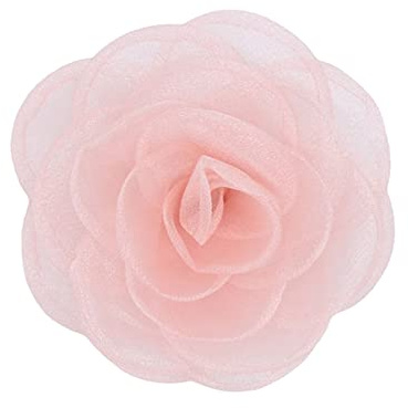 KABELIF 2 Stück Damen Rose Brosche Ansteckblume Blume Haarspange Haarschmuck Blume Corsage Tasche Schuhe Hüte Zubehör zum Hochzeit Bankett Party 7 CM (Pink)