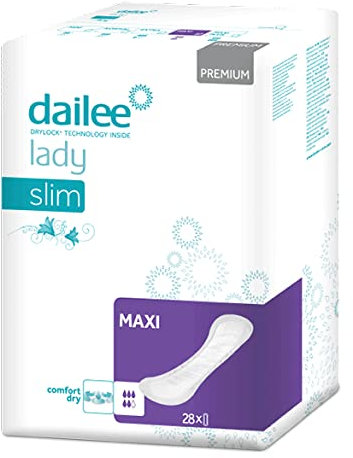Dailee Lady Maxi - 168x Compresas Incontinencia Mujer - Absorbente para Pérdidas de Orina - 168 Absorbentes - Paquete Mensual