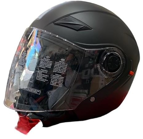 MOTOCUBO JOKER NERO OPACO M - casco jet con doppia visiera
