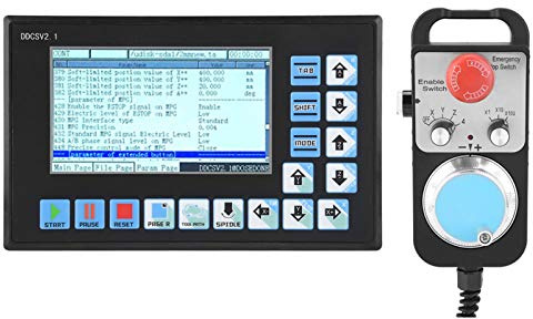 NDNCZDHC Controller di Sistema CNC, 5V 4 Assi DDCSV2.1 Sistema CNC Professionale Portatile USB Controller Offline Macchine Per Incisione con Volantino Per Fresatrice CNC