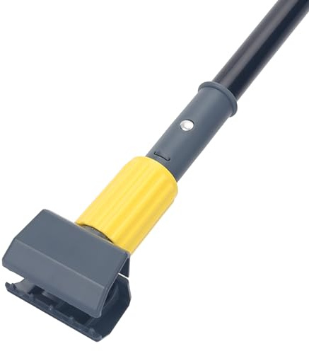 KeFanta Metal Mop Handle Commercial Heavy Duty,58 Industrial Mop Stick with Jaw Clamp,Wet Gripper Mops Head Replacement Holder for Floor Cleaning
