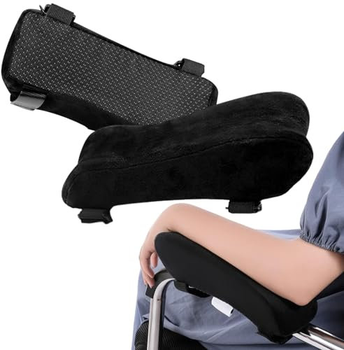 QIGEEKU Bürostuhl Armlehnen Polster, 2 Stück Ergonomische Armlehnen Pads Armkissen, Armlehnenauflage für Arme und Ellenbogen, effektive Schmerzlinderung, für Schreibtischstuhl, Gaming Stuhl, PC-Stuhl