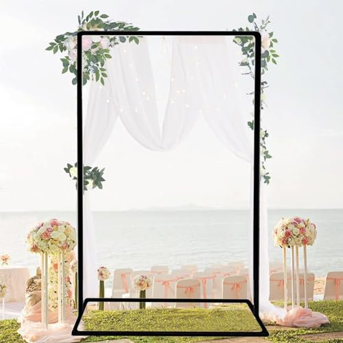 LIYI929GP Metall Hochzeitsbogen Hintergrundständer 2m 2,2m BallonBogen Stander HochzeitArch Hintergrund Ausstellungsständer Für Garden Outdoor Indoor Geburtstags Braut Babyparty Zeremonie Dekoration
