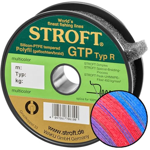 Stroft GTP Typ R Geflochtene Angelschnur 125m Multicolor R5-0,250mm-11kg