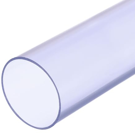 QUARKZMAN 100x110mm (ID*OD) Tubo de PVC Redondo, 35cm Tubo Rígido Redondo de Alto Impacto para Proteger Cables Eléctricos, Tubería de Agua, Decoración, Fundas de Cables, Azul Transparente